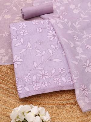 printed linen unstitched dress material 1