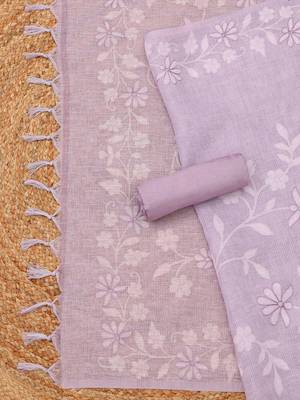 printed linen unstitched dress material 5