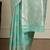 Green floral motif printed banarasi saree with blouse piece