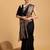 Black solid woven design zari art silk kanjeevaram saree
