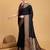Black solid woven design zari art silk kanjeevaram saree