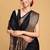 Black solid woven design zari art silk kanjeevaram saree