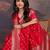 Red woven design zari ethnic motifs saree