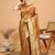Mustard ethnic motifs woven design kanjeevaram saree