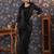 Black blooming fully sequined saree with classic unstitched blouse