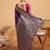 Purple woven design zari kanjivaram saree with unstitched blouse