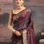 Maroon ethnic motifs woven design kanjeevaram saree