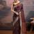 Maroon ethnic motifs woven design kanjeevaram saree