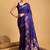 Violet woven embellished art silk banarasi saree with blouse piece