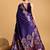 Violet woven embellished art silk banarasi saree with blouse piece