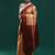 Orange woven design banarasi sarees with blouse piece