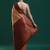 Orange woven design banarasi sarees with blouse piece