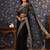 Black embellished supernet sarees