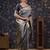 Grey woven design ethnic motifs heavy work banarasi saree