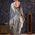 Grey woven design ethnic motifs heavy work banarasi saree