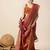 Pink woven design floral patola saree
