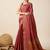Pink woven design floral patola saree