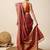 Pink woven design floral patola saree