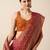 Pink woven design floral patola saree