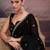 Black embellished saree with unstitched blouse