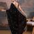 Black embellished saree with unstitched blouse
