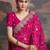 Pink embroidered saree with unstitched blouse