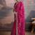 Pink embroidered saree with unstitched blouse