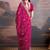 Pink embroidered saree with unstitched blouse