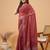 Maroon embellished pure georgette saree with unstitched blouse