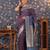 Violet ethnic motifs woven design saree