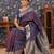 Violet ethnic motifs woven design saree