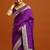 Purple women woven design zari festive banarasi saree