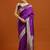 Purple women woven design zari festive banarasi saree