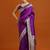 Purple women woven design zari festive banarasi saree