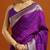 Purple women woven design zari festive banarasi saree