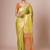 Yellow banarasi woven design saree with blouse