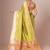 Yellow banarasi woven design saree with blouse