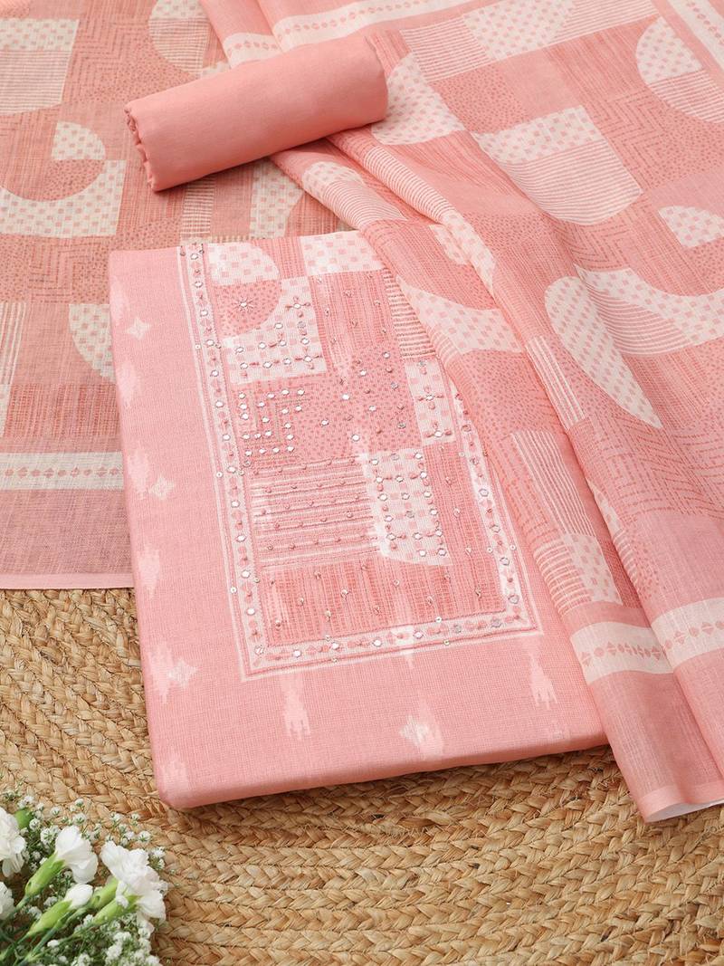 printed unstitched dress material