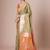 Beige banarasi woven design saree with blouse