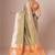 Beige banarasi woven design saree with blouse