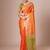 Orange ethnic motifs zari banarasi saree