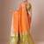 Orange ethnic motifs zari banarasi saree