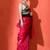 Pink woven design banarasi sarees with blouse piece