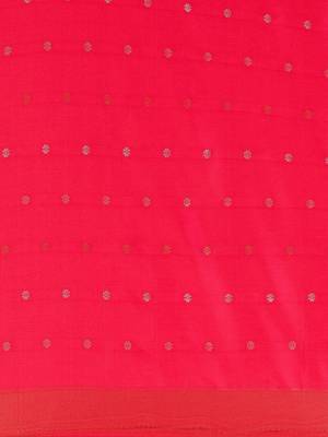 Pink woven design banarasi sarees with blouse piece 4