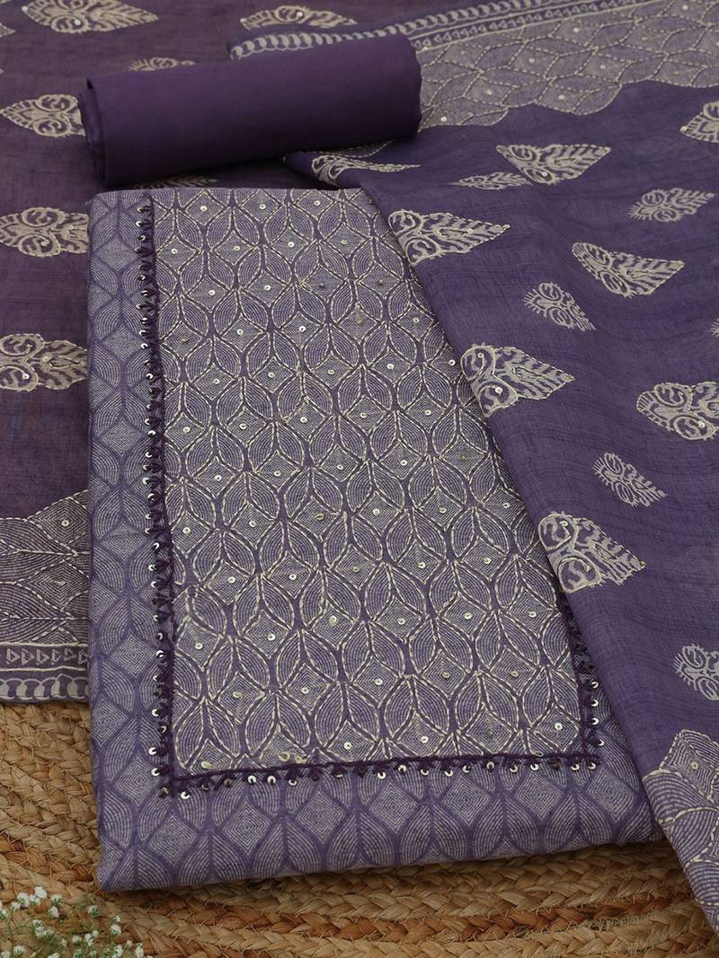 printed unstitched dress material