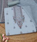 printed linen unstitched dress material