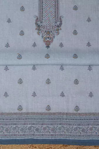 printed linen unstitched dress material