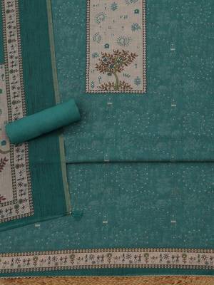 printed linen unstitched dress material 1