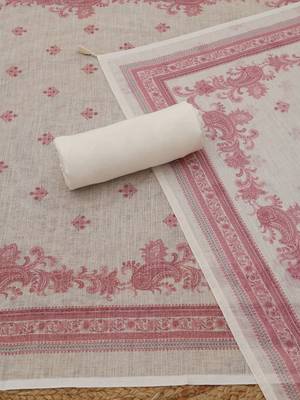 printed linen unstitched dress material 1