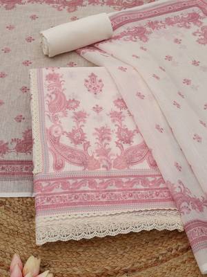 printed linen unstitched dress material 3